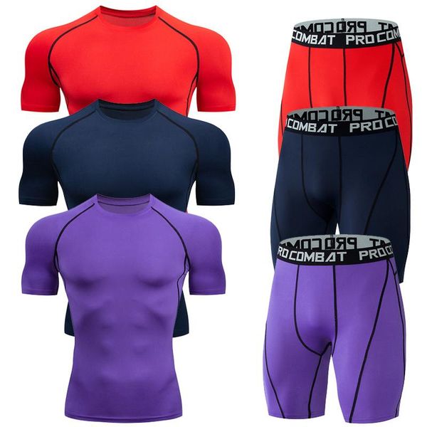 running sets men workout clothes outfit fitness apparel gym outdoor compression shorts shirt short sleeve jacket men's tracksuit, Black;blue
running sets men workout clothes outfit fitness apparel gym outdoor compression shorts shirt short sleeve jacket men's tracksuit, Black;blue