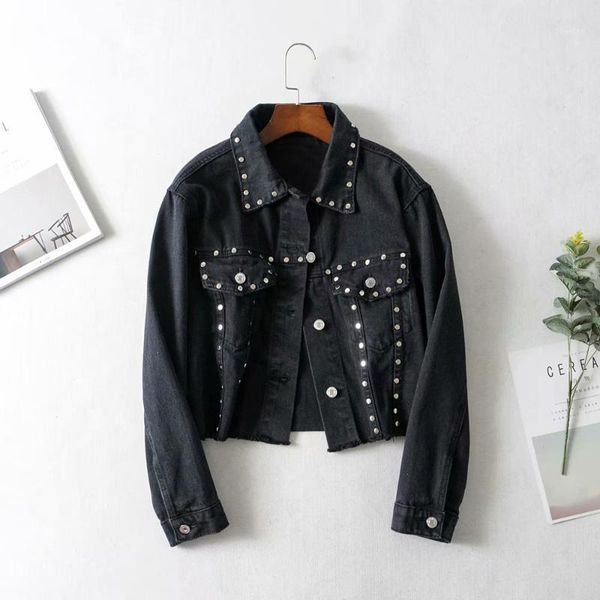 apperloth chic black denim jacket rivet pockets tassels long sleeve jean jackets 2018 autumn casual women coats and outerwear1, Black;brown
apperloth chic black denim jacket rivet pockets tassels long sleeve jean jackets 2018 autumn casual women coats and outerwear1, Black;brown