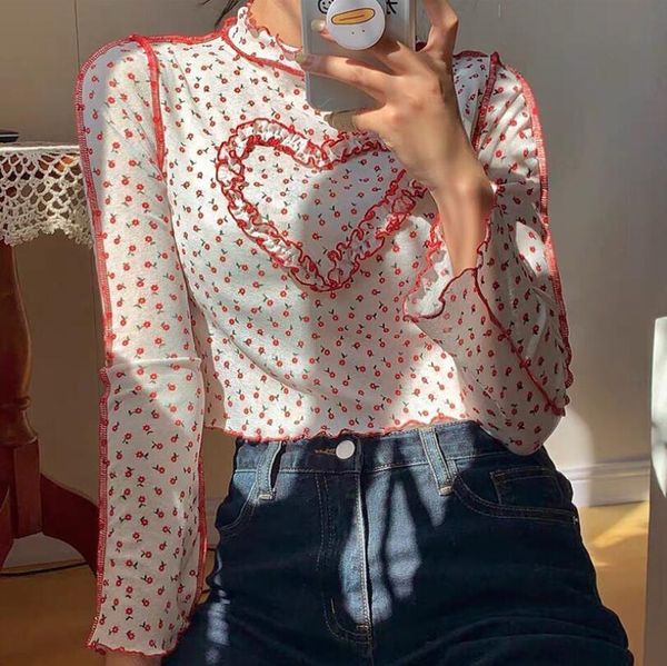 sweet broken flower mahogany short t women 2021 fashion long sleeve vintage p2215 shirts mswk, White
sweet broken flower mahogany short t women 2021 fashion long sleeve vintage p2215 shirts mswk, White