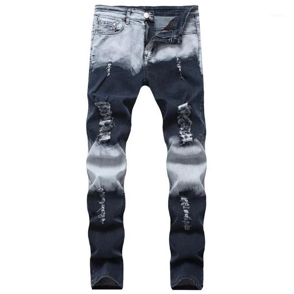 men's jeans fashion dye homme casual slim fit denim pants plus size 42 biker hip hop skinny men1, Blue
men's jeans fashion dye homme casual slim fit denim pants plus size 42 biker hip hop skinny men1, Blue