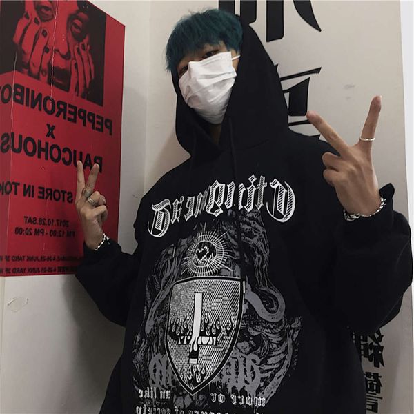 girl 20 korean ins dark personality hip hop letter print plush hooded sweater men and women trend, Black
girl 20 korean ins dark personality hip hop letter print plush hooded sweater men and women trend, Black