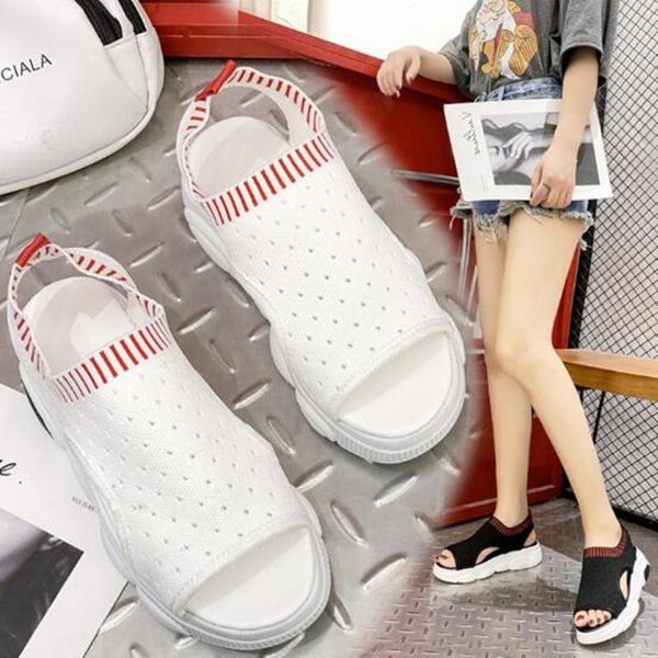 35-40 sports sandals women's summer new style soft sole casual mesh sandals flat-soled students flying fish mouth shoes women, Black
35-40 sports sandals women's summer new style soft sole casual mesh sandals flat-soled students flying fish mouth shoes women, Black