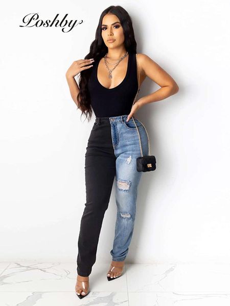 women patchwork retro denim jeans high waist ripped skinny baggy jeans vintage hole wash frayed straight tube capris, Blue
women patchwork retro denim jeans high waist ripped skinny baggy jeans vintage hole wash frayed straight tube capris, Blue