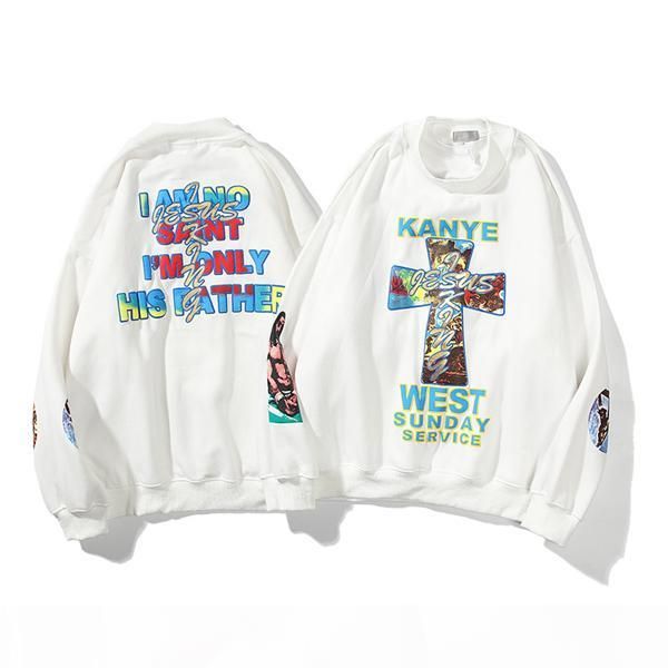 men's designer crew neck sweatshirt, kanye west sweater jesus is king limited letter print sweatshirt, casual street hip-hop sweatshirt, Black
men's designer crew neck sweatshirt, kanye west sweater jesus is king limited letter print sweatshirt, casual street hip-hop sweatshirt, Black