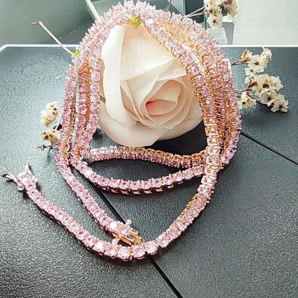 chokers brass 16-24 inch tennis necklace rose gold chain hiphop rock jewelry pave setting 3-6mm pink cubic zirconia stones, Golden;silver
chokers brass 16-24 inch tennis necklace rose gold chain hiphop rock jewelry pave setting 3-6mm pink cubic zirconia stones, Golden;silver