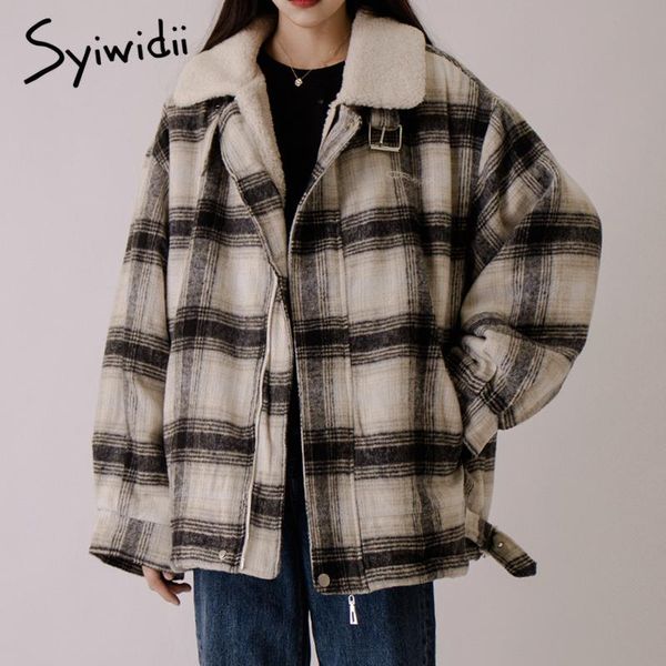 syiwidii velvet plaid coat women parkas winter 2021 fashion fleece casual green gray blue korean style plus size clothing jacket, Black
syiwidii velvet plaid coat women parkas winter 2021 fashion fleece casual green gray blue korean style plus size clothing jacket, Black