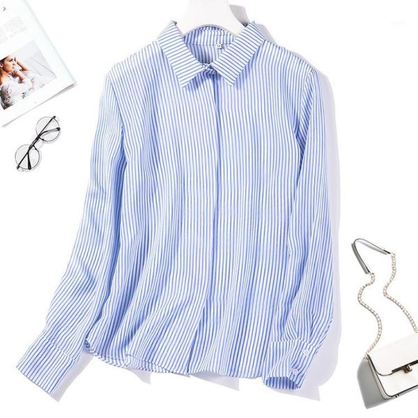 women's 100% pure silk shirt blouse blue stripes office work collared buttons l xl jn0681, White
women's 100% pure silk shirt blouse blue stripes office work collared buttons l xl jn0681, White