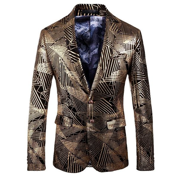 men gold stripes print slim fit blazers / male hombre plus size 5xl stage cloth dj singer suit jacket coat, White;black
men gold stripes print slim fit blazers / male hombre plus size 5xl stage cloth dj singer suit jacket coat, White;black