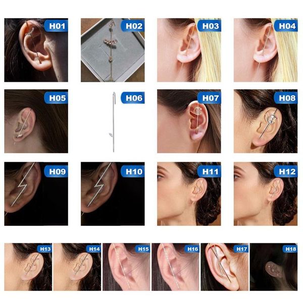 stud ear wrap crawler hook earrings lady needles around the auricle clip jewelry single crystal needle women girls, Golden;silver
stud ear wrap crawler hook earrings lady needles around the auricle clip jewelry single crystal needle women girls, Golden;silver