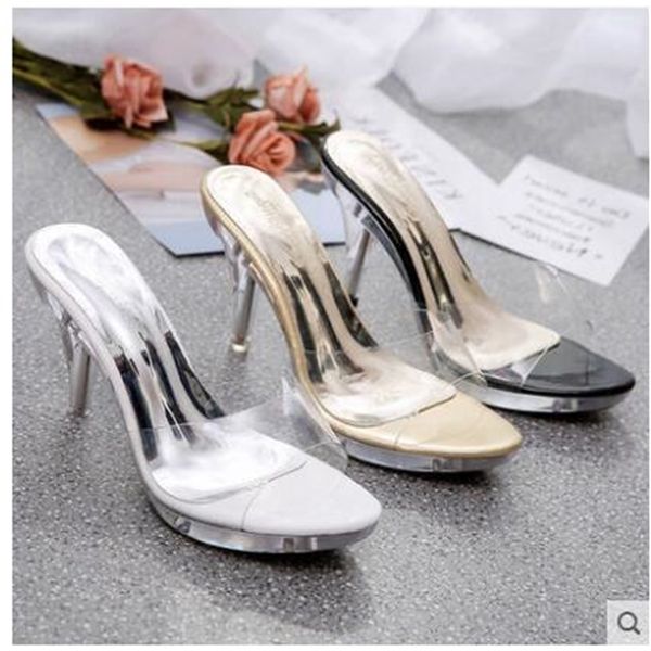women's slippers 2020 fashion high heels 9.5 in women mules make transparent jelly wipe open toe-prints off party shoes ladies bombs, Black
women's slippers 2020 fashion high heels 9.5 in women mules make transparent jelly wipe open toe-prints off party shoes ladies bombs, Black