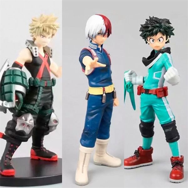 Japan Manga My Hero Academia 17cm Figure Toys Bakugou Katsuki Figure Midoriya Izuku Pvc Model Deku Collecting Toy Y200421