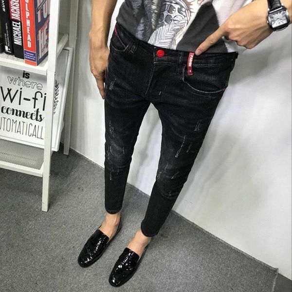 men's jeans 2021 denim men's korean teenagers pants slim feet thin youth male students autumn style1, Blue
men's jeans 2021 denim men's korean teenagers pants slim feet thin youth male students autumn style1, Blue
