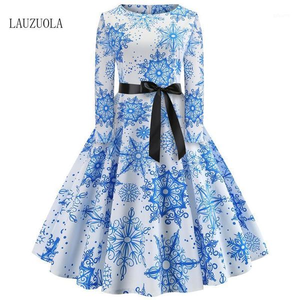 women elegant christmas dress long sleeve bow belt snowflake print white robes vintage pinup party dresses female vestido a line1, Black;gray
women elegant christmas dress long sleeve bow belt snowflake print white robes vintage pinup party dresses female vestido a line1, Black;gray