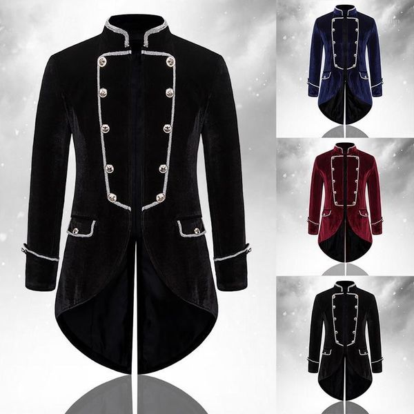 men steampunk tailcoat vintage swallowtail medieval long coat cosplay costume winter stand collar velvet mens dovetail outerwear1, Tan;black
men steampunk tailcoat vintage swallowtail medieval long coat cosplay costume winter stand collar velvet mens dovetail outerwear1, Tan;black