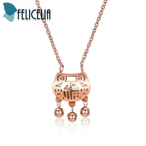 felicelia classic longevity lock pendant necklace for women girl stainless steel rose gold tone necklace jewelry birthday gifts, Silver
felicelia classic longevity lock pendant necklace for women girl stainless steel rose gold tone necklace jewelry birthday gifts, Silver