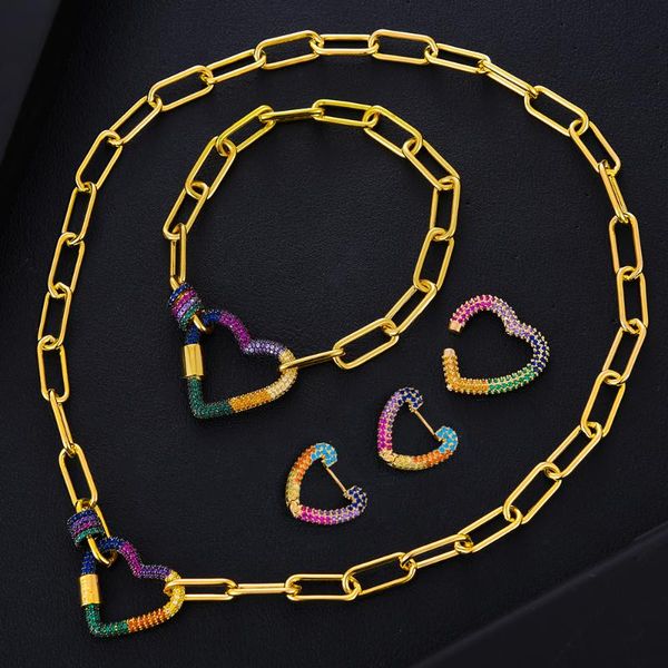 godki fashion luxury heart necklace earring sets jewelry set for women wedding party full zircon dubai bridal jewelry set 2020, Silver
godki fashion luxury heart necklace earring sets jewelry set for women wedding party full zircon dubai bridal jewelry set 2020, Silver