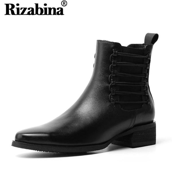 boots rizabina women ankle genuine leather slip on shoes square heel casual black pattern warm fur footwear size 34-39
boots rizabina women ankle genuine leather slip on shoes square heel casual black pattern warm fur footwear size 34-39