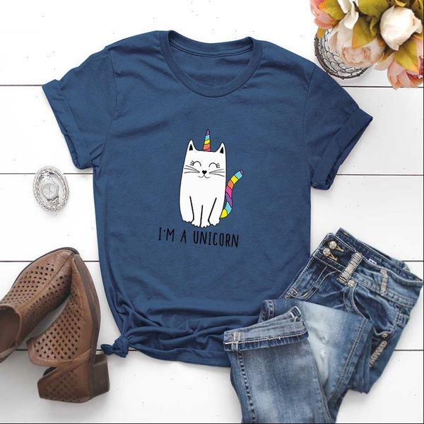 plus size 100% cotton women t shirts s 5xl i am a unicorn printed european t shirt short sleeve o neck female, White
plus size 100% cotton women t shirts s 5xl i am a unicorn printed european t shirt short sleeve o neck female, White