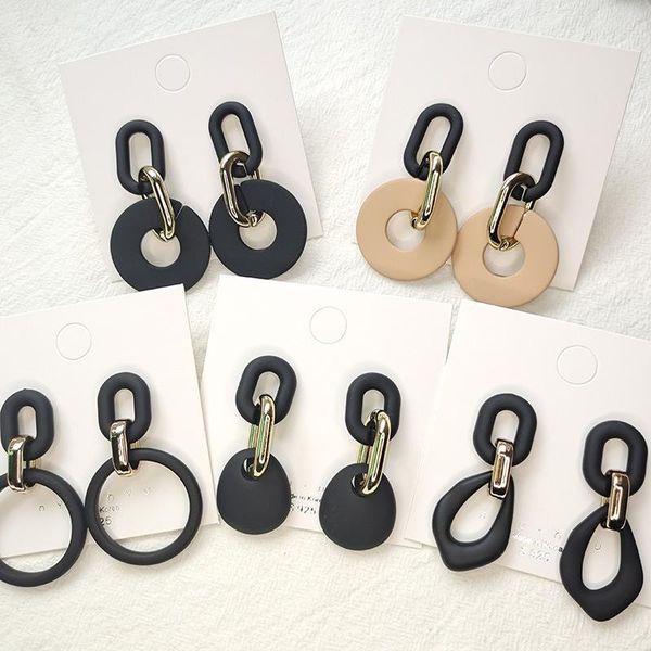 stud autumn and winter black earings acrylic matte fashion earring 2021 style earrings women, Golden;silver
stud autumn and winter black earings acrylic matte fashion earring 2021 style earrings women, Golden;silver