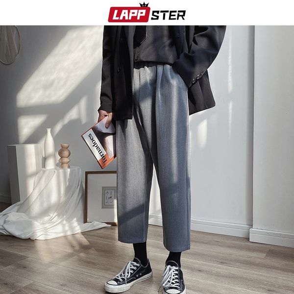 lappster mens korean fashions solid pants men casual ankel length harajuku suit pants joggers vintage black sweatpants 201110
lappster mens korean fashions solid pants men casual ankel length harajuku suit pants joggers vintage black sweatpants 201110