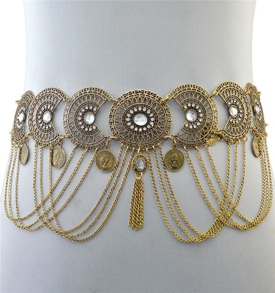 belts adjustable waist chain ladies retro national style hollow out tassels rhinestone temperament gold silver alloy belt, Black;brown
belts adjustable waist chain ladies retro national style hollow out tassels rhinestone temperament gold silver alloy belt, Black;brown