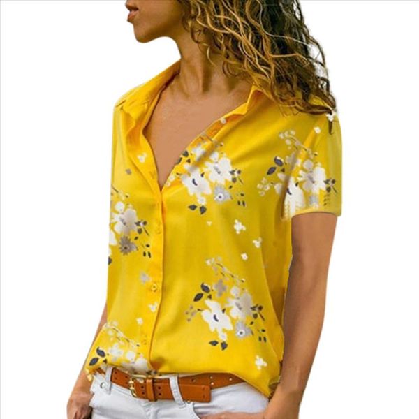 women blouse 2020 plus size loose print v neck short sleeve print blouse pullover shirt chemise femme modis 25, White
women blouse 2020 plus size loose print v neck short sleeve print blouse pullover shirt chemise femme modis 25, White