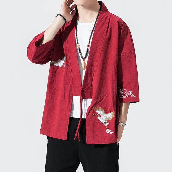 2021 new spring summer embroidery hanfu cotton cardigan male plus size shirt quality robe 3sws, White;black
2021 new spring summer embroidery hanfu cotton cardigan male plus size shirt quality robe 3sws, White;black