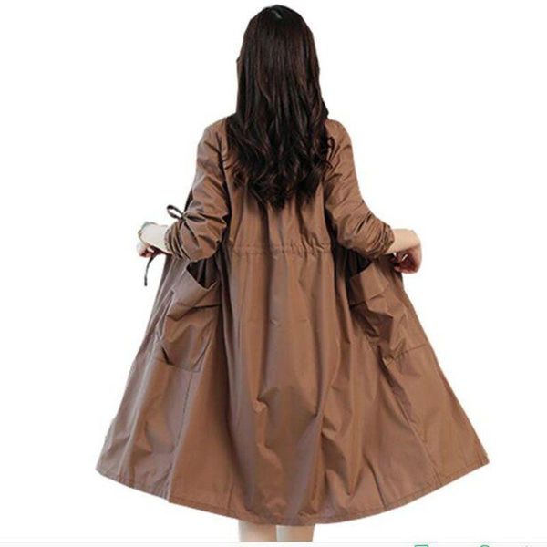 women's trench coats 2021 women spring long windbreaker coat drawstring hem sleeves cardigan autumn lightweight, Tan;black
women's trench coats 2021 women spring long windbreaker coat drawstring hem sleeves cardigan autumn lightweight, Tan;black