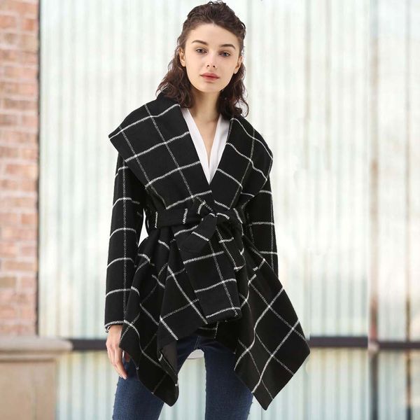 women jacket with belt autumn and winter fashion long woolen coat european and american style womens lapel neck trench coats s-xl, Tan;black
women jacket with belt autumn and winter fashion long woolen coat european and american style womens lapel neck trench coats s-xl, Tan;black