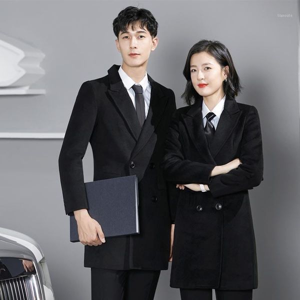 and winter 2020 fashion double breasted medium length windbreaker temperament work clothes professional work clothes1, Black
and winter 2020 fashion double breasted medium length windbreaker temperament work clothes professional work clothes1, Black