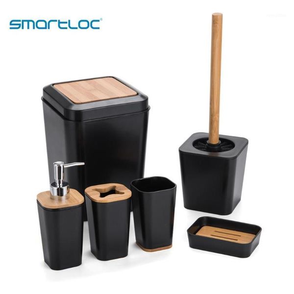 set of 6 smartloc plastic bathroom accessories set toothbrush holder toothpaste dispenser case soap box shower storage black1
set of 6 smartloc plastic bathroom accessories set toothbrush holder toothpaste dispenser case soap box shower storage black1