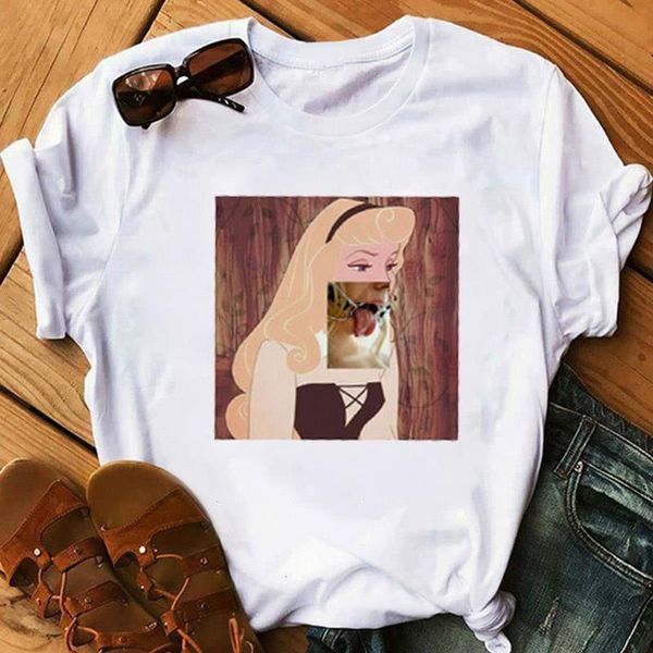 women tshirt funny princess print tee shirts female short sleeve tee spoof t-shirt harjauku graphic t-shirts clothes, White
women tshirt funny princess print tee shirts female short sleeve tee spoof t-shirt harjauku graphic t-shirts clothes, White