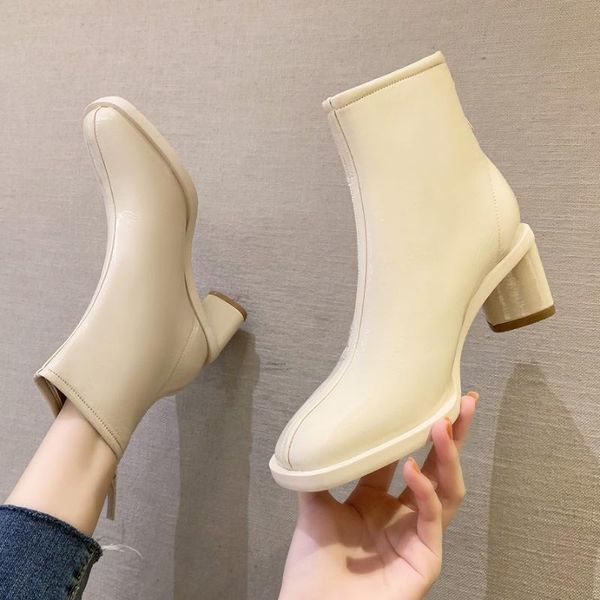 european and american thick heel martin boots zipper short boots high heel women's, Black
european and american thick heel martin boots zipper short boots high heel women's, Black