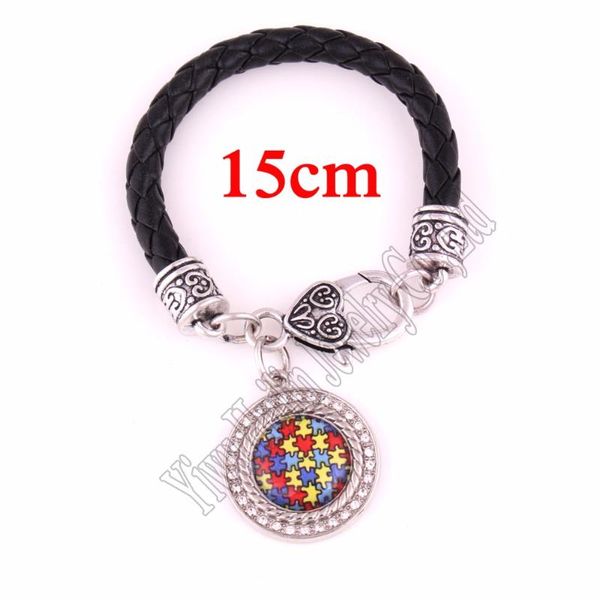 charm bracelets 15cm20cm24cm(pick your size) leather chain bracelet hope crystal autism awareness puzzle piece lobster claw, Golden;silver
charm bracelets 15cm20cm24cm(pick your size) leather chain bracelet hope crystal autism awareness puzzle piece lobster claw, Golden;silver