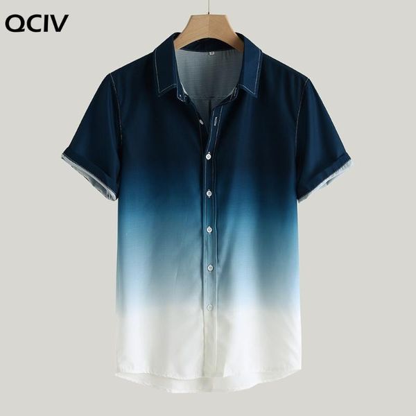 men's casual shirts camisa gradient loose male shirt blusa masculina short sleeve turn-down collar men, White;black
men's casual shirts camisa gradient loose male shirt blusa masculina short sleeve turn-down collar men, White;black