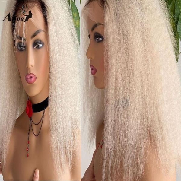 lace wigs 613 kinky straight human hair wig preplucked hd transparent glueless bleack knots remy front for black women closure, Black;brown
lace wigs 613 kinky straight human hair wig preplucked hd transparent glueless bleack knots remy front for black women closure, Black;brown