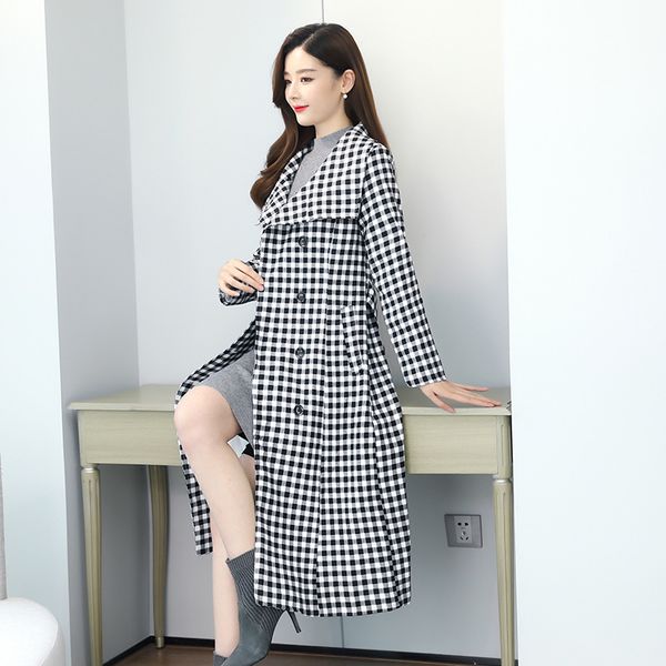 wool 2021 women's coat autumn and winter new younger fashionable thin houndstooth section a7kv, Black
wool 2021 women's coat autumn and winter new younger fashionable thin houndstooth section a7kv, Black