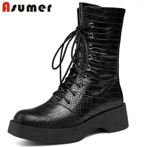 asumer 2020 flat platform shoes women ankle boots round toe lace up autumn winter casual shoes ladies big size1, Black
asumer 2020 flat platform shoes women ankle boots round toe lace up autumn winter casual shoes ladies big size1, Black