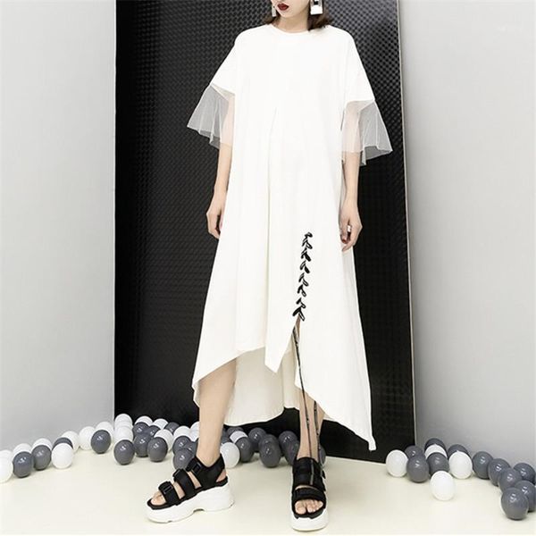 casual dresses a-line women's dress summer 2021 loose punk straps mesh stitching short sleeve boyfriend style irregular1, Black;gray
casual dresses a-line women's dress summer 2021 loose punk straps mesh stitching short sleeve boyfriend style irregular1, Black;gray