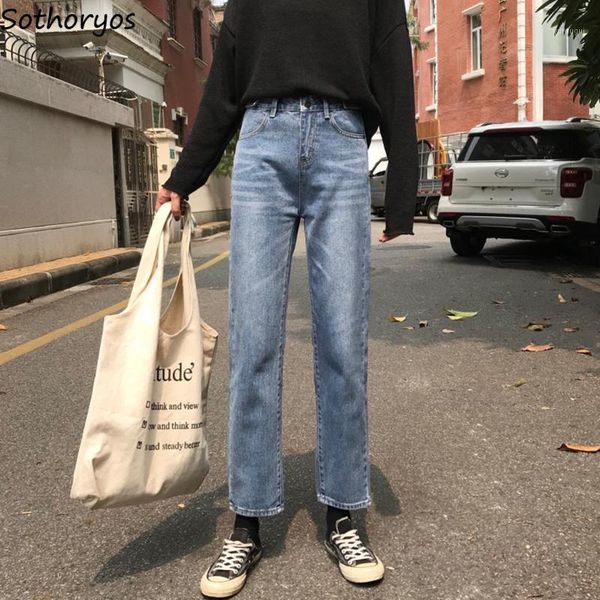 jeans women streetwear chic korean style retro high waist washed slim straight student all-match simple womens trousers1, Blue
jeans women streetwear chic korean style retro high waist washed slim straight student all-match simple womens trousers1, Blue