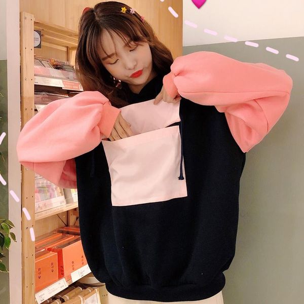 harajuku women women hoodie winter loose korean style hoodies big pocket plus velvet thick sweatshirts outwear ulzzang kg-56, Black
harajuku women women hoodie winter loose korean style hoodies big pocket plus velvet thick sweatshirts outwear ulzzang kg-56, Black
