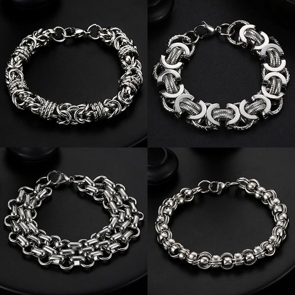Men Women 316L Stainless Steel Byzantine Thick Chain Bracelet Male Hip Hop Rock Punk Jewellery Gift, Black
Men Women 316L Stainless Steel Byzantine Thick Chain Bracelet Male Hip Hop Rock Punk Jewellery Gift, Black