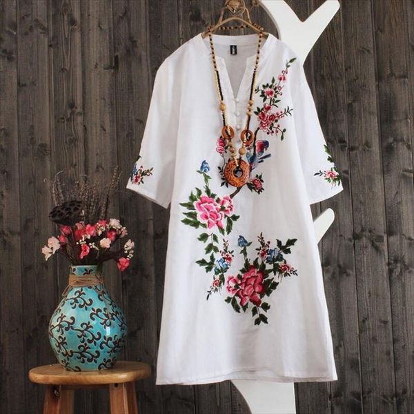 ethnic embroidery boho floral dress women loose short sleeve hippie summer dresses ladies v neck plus size clothes vestidos, Black;gray
ethnic embroidery boho floral dress women loose short sleeve hippie summer dresses ladies v neck plus size clothes vestidos, Black;gray