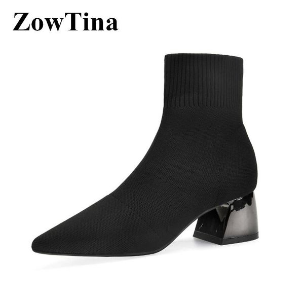 black knitting fabric women sock boots black pointed toe winter snow botines elastic short ankle botas mujer 5cm heels zapatos
black knitting fabric women sock boots black pointed toe winter snow botines elastic short ankle botas mujer 5cm heels zapatos