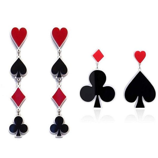 2021 oorbellen drop earring playing cards aretes de mujer dangle earrings for women pendientes heart poker long earrings vintage, Silver
2021 oorbellen drop earring playing cards aretes de mujer dangle earrings for women pendientes heart poker long earrings vintage, Silver