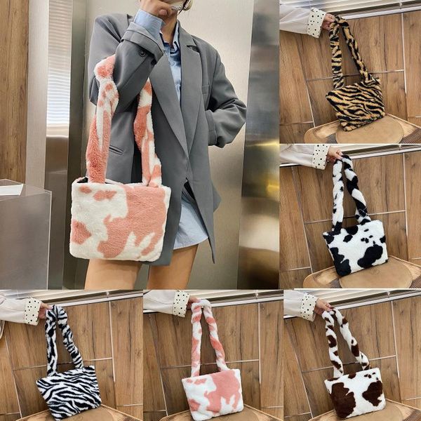 shoulder bags winter fashion bag female leopard cow print small plush handbag messenger soft warm fur bolsa sac
shoulder bags winter fashion bag female leopard cow print small plush handbag messenger soft warm fur bolsa sac