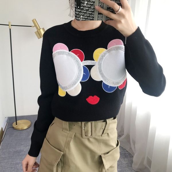 streetwear sun flower sweater pull femme sunglass glitter stone well made blusas de inverno feminina pullover c-328 y200720, White;black
streetwear sun flower sweater pull femme sunglass glitter stone well made blusas de inverno feminina pullover c-328 y200720, White;black