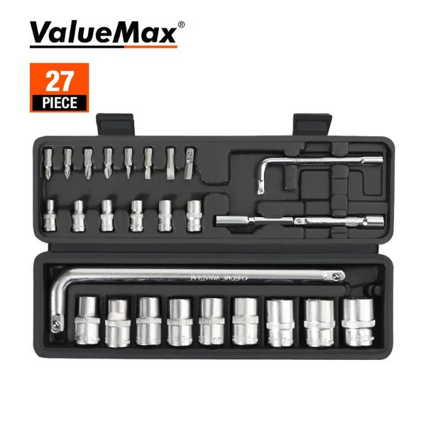 professional hand tool sets valuemax 27pc socket set car repair kit workshop mechanical tools box for home screwdriver
professional hand tool sets valuemax 27pc socket set car repair kit workshop mechanical tools box for home screwdriver