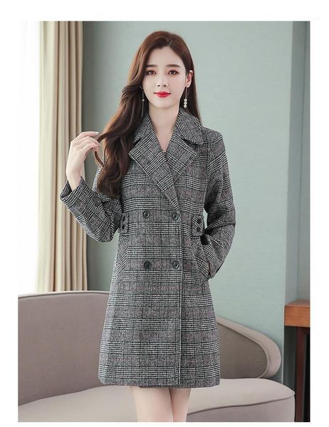 korean version of the fashionable woolen coat 2020 new female autumn and winter temperament is thin and large size mid-length1, Black
korean version of the fashionable woolen coat 2020 new female autumn and winter temperament is thin and large size mid-length1, Black