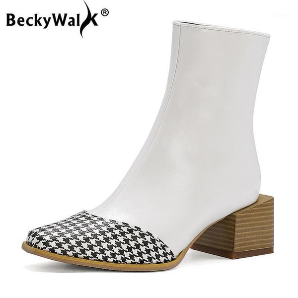 women ankle boots square heels ladies shoes woman 2020 autumn winter patchwork leather boots for women plush size 44 45 wsh36921, Black
women ankle boots square heels ladies shoes woman 2020 autumn winter patchwork leather boots for women plush size 44 45 wsh36921, Black